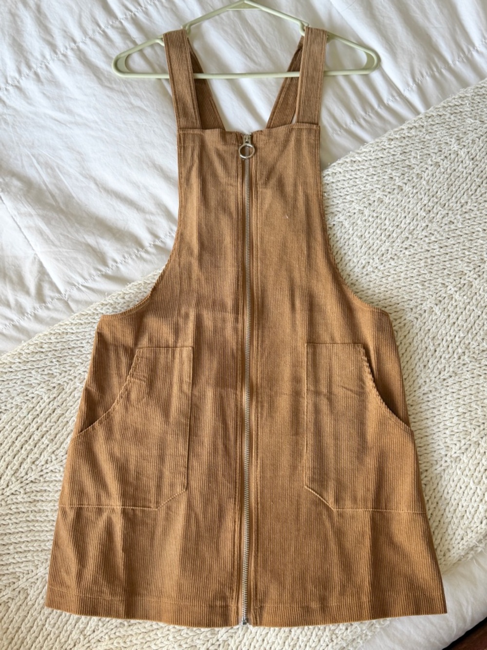 Size small brown corduroy overall dress LIKE NEW